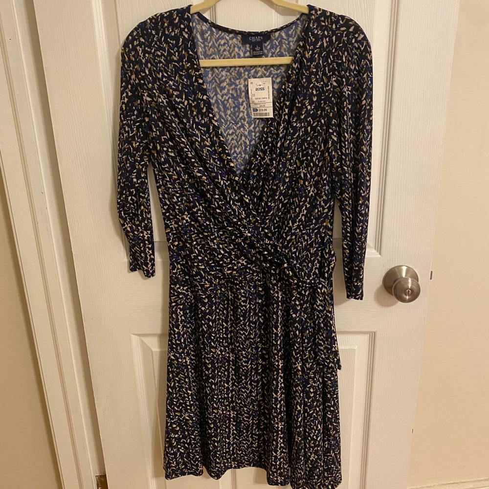 Chaps Tie MIDI Dress